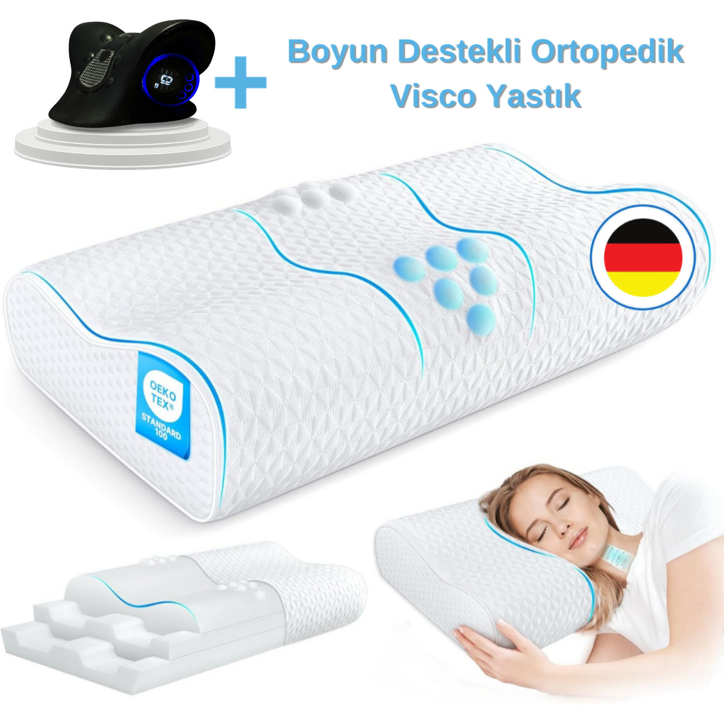 Boyuner™ Boyun Masaj Aleti - Visco Yastık Hediye
