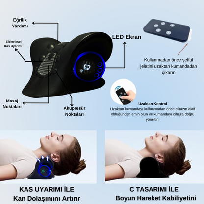 Boyuner™ Boyun Masaj Aleti - Visco Yastık Hediye